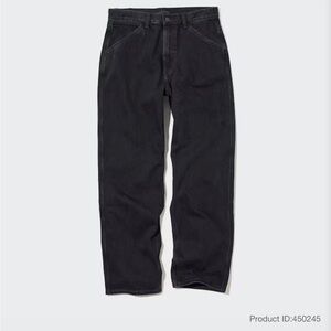 UNIQLO UNISEX CLASSIC BLACK JEANS CAPSULE WARDROBE CLOSET STAPLE PREP PREPPY EUC